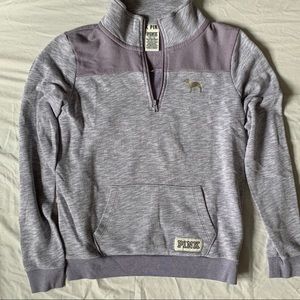 VS PINK PURPLE QUARTER ZIP